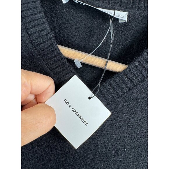 Zara FW2024 100% Cashmere Knotted long sweater dress black sz M - Picture 5 of 10